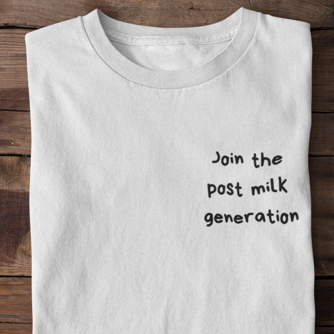 join the post milk generation  - Damen Organic Shirt
