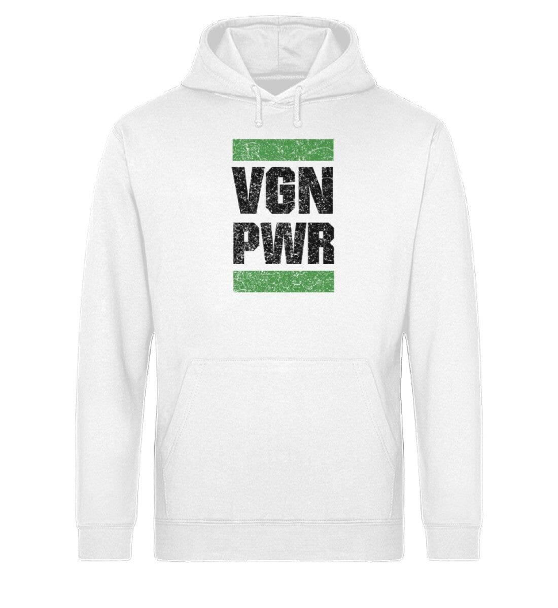 VGN PWR - Unisex Organic Hoodie - weiß - L