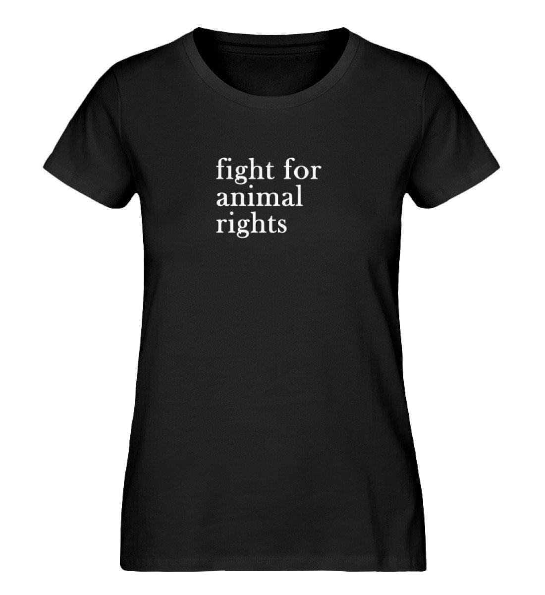 fight for animal rights - Damen Organic Shirt Stella Jazzer T-Shirt ST/ST Shirtee Schwarz S 