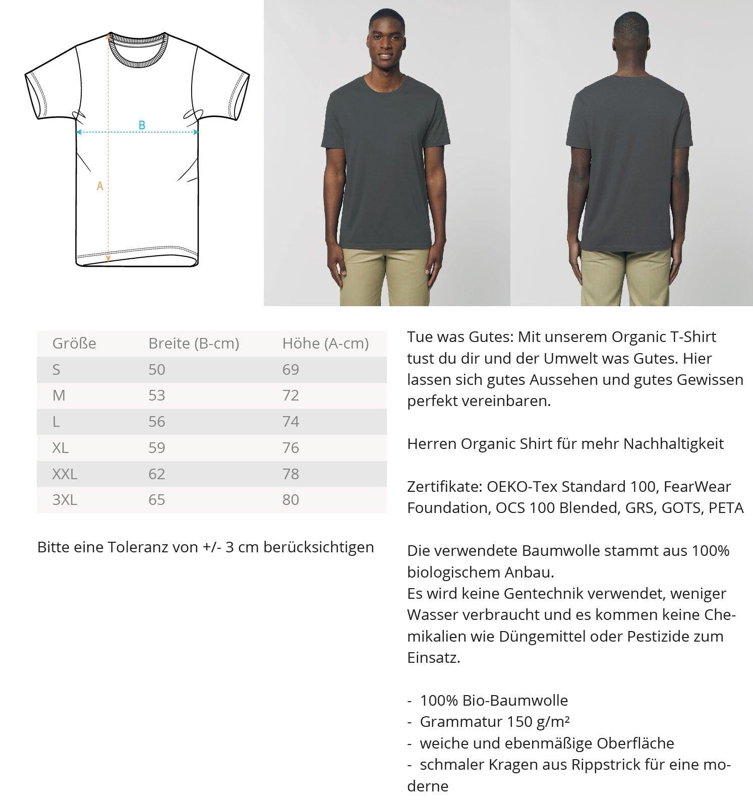 No planet b - Herren Organic Shirt Rocker T-Shirt ST/ST Shirtee 